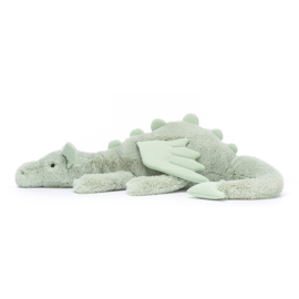 JELLYCAT | Knuffel Draak zachtgroen - Dragon sage - medium - 12 x 50 cm