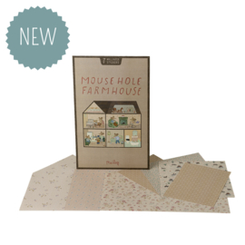 MAILEG | Poppenhuis behang - farmhouse - 7 stuks