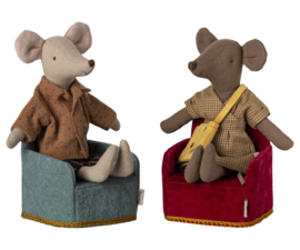 MAILEG | Poppenhuis stoel rood - muis