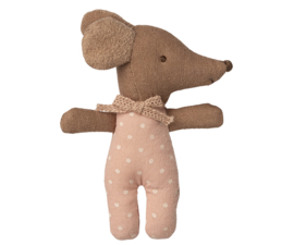 MAILEG | Muis baby meisje in luciferdoosje - roze pakje met stippen