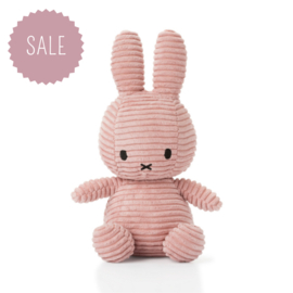 NIJNTJE | Knuffel Nijntje Corduroy roze 23 cm - Miffy sitting Corduroy pink