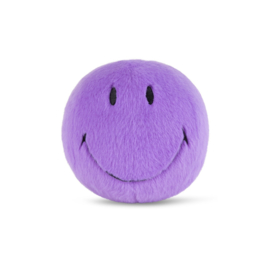 BON TON TOYS x Smiley | Knuffel Smiley fuzzy paars - 13 cm