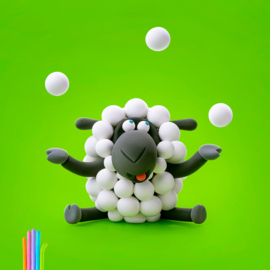 HEY CLAY | Boetseerklei Sheep - 1 figuur