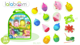 LALABOOM | Educatieve klikkralen boerderij - 28 st