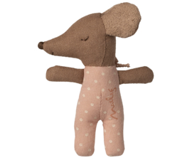 MAILEG | Muis baby meisje in luciferdoosje - roze pakje met stippen