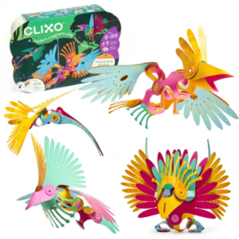 CLIXO | Magnetisch constructiespeelgoed - tropical birds - 24st
