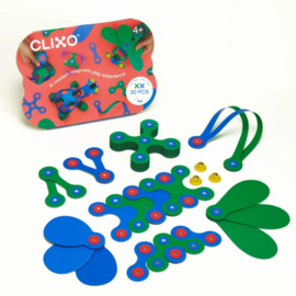 CLIXO | Magnetisch constructiespeelgoed - crew pack - blue & green - 30st
