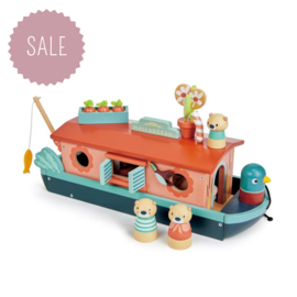 TENDER LEAF TOYS | Houten Otter Familie & Woonboot