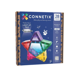 CONNETIX TILES | Magnetische tegels - light up - 28 stuks