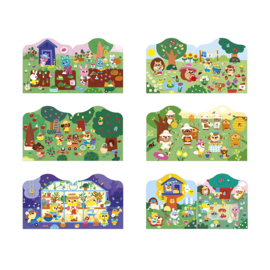 JANOD | Stickerboek met herbruikbare stickers - de tuin