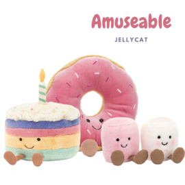 JELLYCAT | Amuseable Marshmallow roze en wit - 9 cm