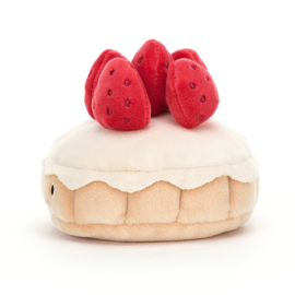 JELLYCAT | Knuffel Gebakje Aardbei - Pretty Patisserie Tarte Aux Fraises