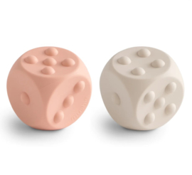 MUSHIE | Dobbelstenen - dice press toy blush & shifting sands