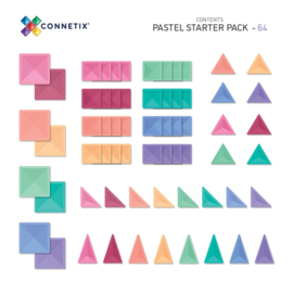 CONNETIX TILES | Magnetische tegels pastel - starters set - 64 stuks