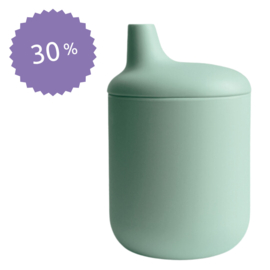 MUSHIE | Siliconen Tuitbeker Groen - Silicone Sippy Cup Cambridge Blue