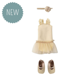 MAILEG | Konijn kleding - ballet pakje roomwit - size 2
