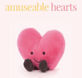 JELLYCAT | Amuseable Knuffel Hart - Pink Heart - 11 x 13 cm