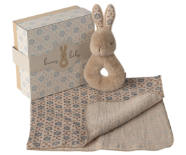 MAILEG | Rammelaar konijn set - cream peach