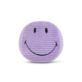 BON TON TOYS x Smiley | Knuffel Smiley corduroy paars - 13 cm