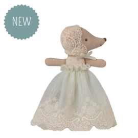 MAILEG | Muis baby in mintgroene jurk