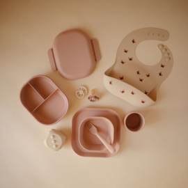MUSHIE | Lunchbox met bestek - blush
