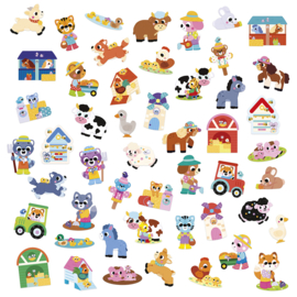 JANOD | Stickers boerderijdieren - 50 stuks