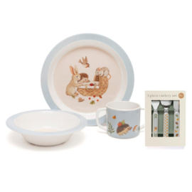 PETIT MONKEY | Melamine Kom Animal Craddle - dove blue