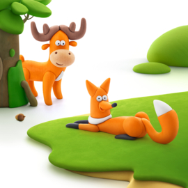 HEY CLAY | Boetseerklei forest animals - 6 figuren