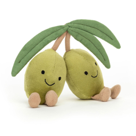 JELLYCAT | Knuffel amuseables olijven - 12 x 13 x 4 cm