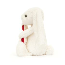 JELLYCAT | Knuffel Bashful Konijn met Zuurstok - Bunny with Candy Cane - 18 x 9 cm