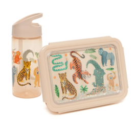 PETIT MONKEY | Drinkbeker met rietje upside down animals