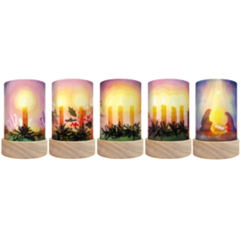 TOVERLUX | Lantaarn silhouet - vogel geluk advent - 5 st