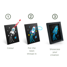 KIDYWOLF | Kidyneon knutselpakket space & meer