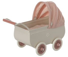 MAILEG | Poppenhuis wandelwagen koraal roze - muis