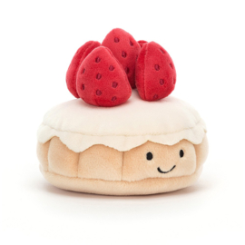 JELLYCAT | Knuffel Gebakje Aardbei - Pretty Patisserie Tarte Aux Fraises