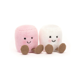 JELLYCAT | Amuseable Marshmallow roze en wit - 9 cm