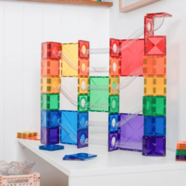 CONNETIX TILES | Magnetische tegels knikkerbaan rainbow - 134 st