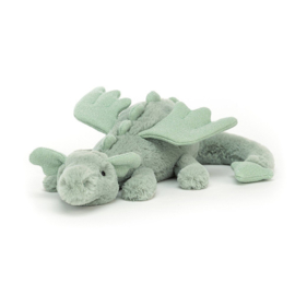 JELLYCAT | Knuffel Draak zachtgroen - Dragon sage - little - 8 x 30 cm