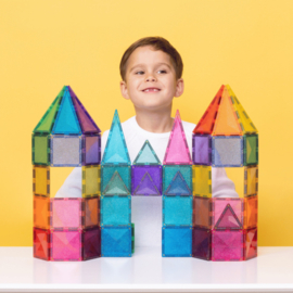 CONNETIX TILES | Magnetische tegels - glitter castle - 48 stuks