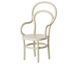 MAILEG | Poppenhuis vintage stoel wit - muis