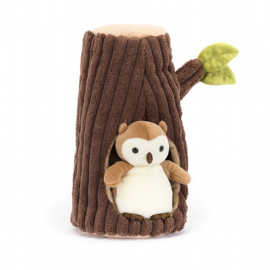 JELLYCAT | Knuffel Uil & Boom - Forest Fauna Owl - 18 x 11 cm