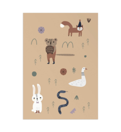 LITTLE OTJA | Poster Forest Bunch - Tan