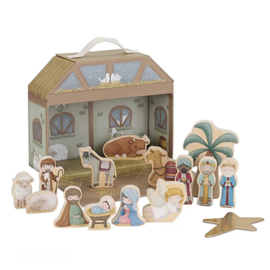 LITTLE DUTCH | Kerststal speelkoffer