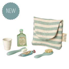 MAILEG | Poppenhuis tandenborstel set blauw - muis