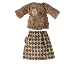 MAILEG | Muis kleding - rok en blouse - oma