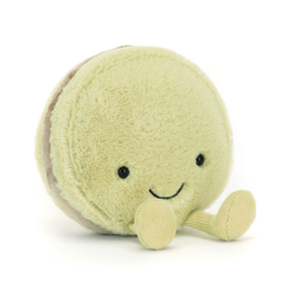 JELLYCAT | Amuseables knuffel macaron pistache - 12 x 10 x 5 cm