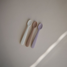 MUSHIE | Siliconen Lepels Ivoor - Silicone Feeding Spoons Ivory