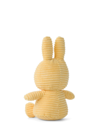 NIJNTJE | Knuffel Nijntje Corduroy geel 23 cm - Miffy sitting Corduroy buttercream