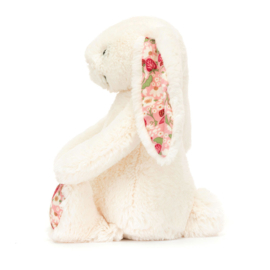 JELLYCAT | Bashful knuffel konijn blossom cream berry - 18 x 9 x 8 cm