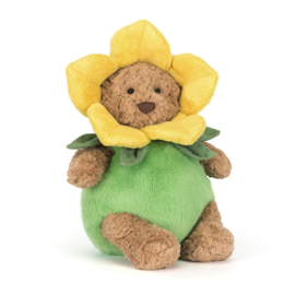 JELLYCAT | Knuffel beer Bartholomew narcissenoutfit  - 26 x 15 x 15 cm